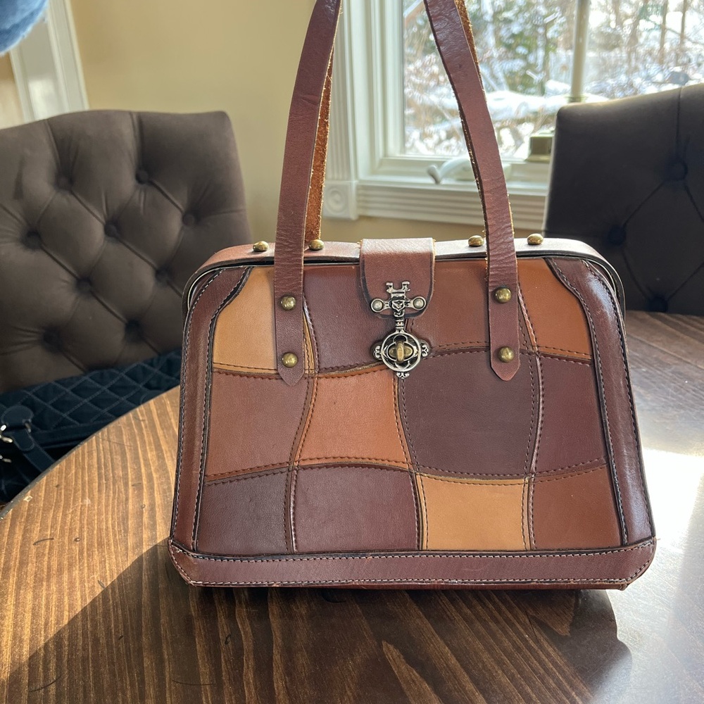 Vintage Burlington Patchwork Leather Handbag